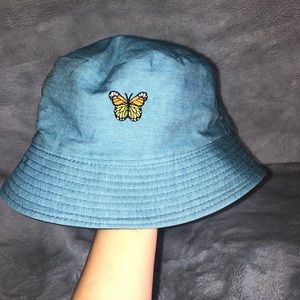 BLUE BUTTERFLY BUCKET HAT